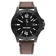 Tommy Hilfiger Black Dial Brown Colour Leather Strap Analog Watch for Men-TH1710530