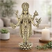 ARTVARKO Brass Superfine Dhanavantari Idol The Physician of Gods Dhanvantri Dhanwantri Statue 3 Inch