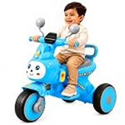 Blue Electric Ride-On for Kids | Battery Powered Toy with LED Lights | Auto Cut Charging | Bluetooth Music System | Outdoor Riding Toy | Fun Electric Ride-On Gift for Kids