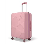 Safari Pentagon Pro 8 Wheels 65cm Medium Size Trolley Bag, Hard Case Polypropylene, 360º Wheeling Small Check in Luggage, Suitcase for Travel, Trolley Bags for Travel, Rose Gold