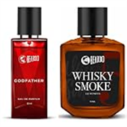 Beardo Whisky Smoke & Godfather Perfume Combo (50mlx2) Spicy, Woody – Oudh Notes & Aromatic, Spicy Notes Lasting Men’s Liquid Perfume, Gift For Brother/Friends