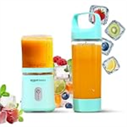 Amazon Basics Portable Blender | 350/500 ml Jar | USB Charging | Battery Operated and Rechargeable | 6 Stainless Steel Blades | 2×2000 mAh Batteries | 1 Year Warranty
