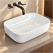 Plantex Platinum Ceramic Table Top Wash Basin with 10 Years Glaze Warranty/Countertop Basin for Bathroom/Small Washbasin (White – 18 x 13 x 5 Inch)