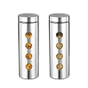 Solimo Drip Window Steel Jacketed Glass Jar | Set of 2 | Multipurpose Kitchen Organizer with See-Through Window | 2000 ml | Transparent
