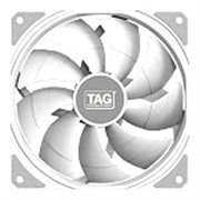 TAG Windforce 140 PC Case Fan with 140mm Cooling Fan | 1800 RPM High Fan Speed | 89.2 CFM Airflow | 29.2 dBA Noise | High Performance Silent Fan | Two Ball Bearing | 4 Pin PWM Connector (White)
