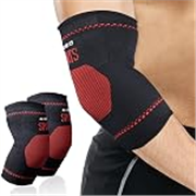 Kobo Elbow Support Compression Sleeve Brace For Pain Relief Tendonitis Arthritis Sports Badminton Tennis Elbow (Pack of 2) (Imported)