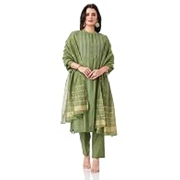 Myx Women’s Embroidered Kurta Suit Set with Dupatta (Available in Plus Sizes)