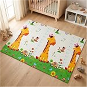 Extra Large Reversible Baby Play Mat for Floor 6.5×5 ft – Dino ABC | BIS Certified, 0.6 cm Thick Waterproof BPA Free XPE Foam Crawling Mat for Babies 0-12 Months & Kids 0-3 Years, Foldable