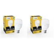 EcoLink 30 W Basic Standard B22 LED Bulb (White, Pack of 2)