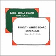 YAJNAS 8×11 Inch Non-Magnetic Double Sided White Board and Chalk Board Both Side Writing Boards (Pack of 1)