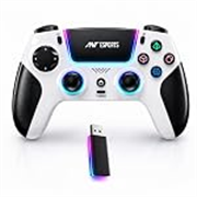 Ant Esports SUPRENOVA RGB 3-Mode Wireless Gaming Controller,1000Hz HallSense Precision Joysticks,BT,2.4GHz & Wired,Macros,Touchpad,Fast Type-C Charging, PS4, Mobile, Android TV, PC & Console Gaming