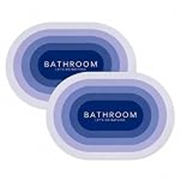AAZEEM Pack of 2 Quick Dry Water Absorbing Rectangular Silicon Floor Mat | Anti-Skid & Non-Slip Cushion Doormat for Home, Kitchen | 38 X 58 Cm |