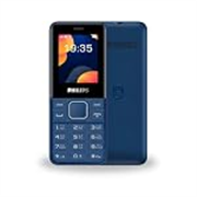 PHILIPS All-New E2103 Sleek & Stylish |Keypad Mobile with 1.77″ Screen|1000 MAH Battery | 2030mm Speaker| Wireless FM | Bright Torch|Blue