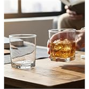 Yera Prima Oak Whisky/Scotch/Water Glasses- 295 ml Each -Set of 4 pcs Tumblers Lead-Free Whiskey Glasses for Scotch Bourbon Cognac Brandy Cocktail Whiskey