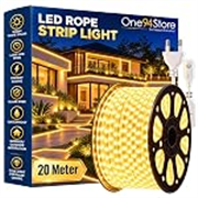 One94Store 20 Meter Warm White LED Rope Light | Waterproof SMD LED Pipe Light for Diwali Decoration, Home Décor, Ceiling Cove Lighting, Indoor & Outdoor Festive Use
