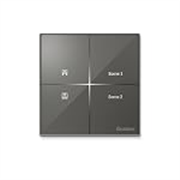 Havells Crabtree iSense Smart Monoblock Touch Panel with 1 Curtain Controller & 2 Scene(Grey) I Compatible with 2M Gang Box I Mesh connectivity I Compatible with Alexa, Google Home