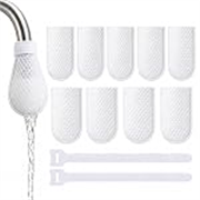 White Mesh Faucet Outlet Covers Set with Securing Straps