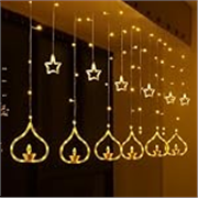 Desidiya® Deep Diya Curtain Lights Diwali Curtain Lights Warm White Indoor & Outdoor Lights for Home, 3 Meter Plug-in Lights with 108 LEDs, 6+6 Diya, Party, and Festive Decor- Corded Electric