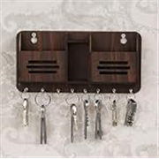 Wood Key Holder (8 Hooks, Multicolor)_3line 2box sk