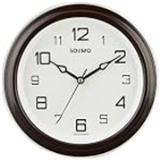 Solimo Abstract Wall Clock | Round | Plastic | 8 Inch | Brown – Analog