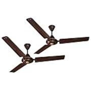 ACTIVA Apsra 1200mm Ceiling Fan (Pack of 2) | 390 RPM High Speed | BEE 1 Star Rated | Anti-Dust Coating | Energy Efficient Motor | Brown | 2 Year Warranty