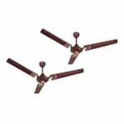 ACTIVA Apsara 1200mm Ceiling Fan, 390 RPM High Speed Air Delivery, Aerodynamic Larger Blade, Anti Dust Coating, 60 Watt Motor, 2 Years Warranty – Pack of 2 (Brown)
