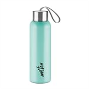 Milton Halo 600 Steel Thermoware, Inner Steel, PU Insulated, Leak Proof Water Bottle for School Kids, Office, Gym, Easy to Carry Strap, 500 ml, Aqua Green