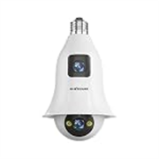 Hixecure 4MP(2MP+2MP) Dual Lens Bulb WiFi Camera –Motion Detection, Night Vision, 2-Way Audio, Easy Installation | Support Cloud Storage |Pan & Tilt | Two Way Audio | 10X Digital Zoom