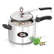 Milton Pro Cook Induction Cookware & Gas Stove Friendly Aluminium Pressure Cooker with Inner Lid 5 Litre | Food Grade Nitrile Gasket | ISI Certified | Durable | 5 Year Warranty | Silver