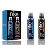 Nike Reloaded Combo Packs – Deodorant Spray for Men & Women | 24-Hour Freshness | Set of 2 (200ml Each) (Blue Bamboo (Men) + Sun & Wood (Men))
