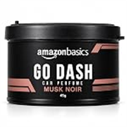 Amazon Basics Go Dash – Fiber Car Air Freshener for Car Dashboard & Cup Holder | Long Lasting Fragrance | Adjustable Intensity Fibre Block Car Perfume | Musk Noir