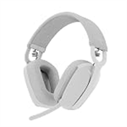 Logitech Zone Vibe 100 Lightweight Wireless Over-Ear Headphones with Noise-Cancelling Microphone, Advanced Multipoint Bluetooth Headset, Works with Teams, Google Meet, Zoom, Mac/PC – Offwhite