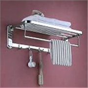 Primax Casa 304 Grade Stainless Steel Folding Towel Rack for Bathroom/Towel Stand/Hanger/Bathroom Accessories (24 Inch-Chrome)