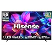 Hisense 55 Inch 55E8S Hi-QLED MiniLED Smart TV | 144Hz Game Mode | Devialet Sound and AI Picture | Dolby Vision IQ | Hands-Free Voice