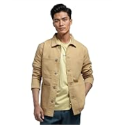 Rare Rabbit Men’s Brond Beige Cotton Plain Regular Fit Full Sleeve Spread Collar Jacket