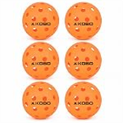 Kobo TPE Outdoor Pickleball Balls, 40 Holes, Matches & Practice, Pack of 6
