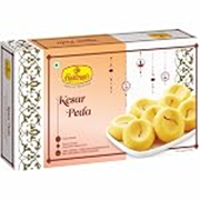 Haldiram’s Nagpur Kesar Peda 250g � Flavored with aromatic saffron, this peda is rich, smooth, and perfect for special occasions