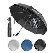 ISABRELLA Umbrella for Sun Protection & Rain, Automatic Open Close 3 Fold for Women, Windproof 10 Rib, Big Size UV Protection, Compact Travel Design