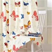 Story@Home Long Door Cotton Curtains 8 Feet Long Set of 2, White & Blue