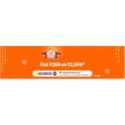 GET FLAT Rs.250 BACK Min order of Rs.2500