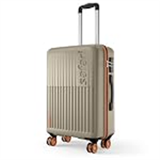 Safari Astra Neo 8 Wheels 66cm Medium Size Check-in Trolley Bag, Hard Case Polycarbonate, 360 Degree Wheeling Luggage for Men & Women, Travel Bag, Suitcase for Travel, Champagne