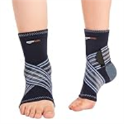 Amazon Basics Premium Ankle Support | Adjustable Compression for Daily Comfort | Breathable Fabric | Padded Design for Stability | Unisex | Large | 1 Unit