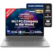 Lenovo Yoga Slim 7 Smartchoice Aura Edition Intel Evo Core Ultra 5 226V (16GB RAM/512GB SSD/14 inch (35.5cm)/WUXGA OLED/Copilot+ PC/Windows 11/MSO 365 Basic+Office 24/Grey/1.19Kg), 83JX00ENIN Laptop