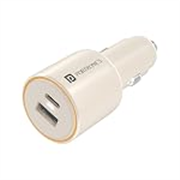 Portronics Car Power 65 Pro 65W Dual Ports Fast Car Charger with 65W Type-C PD & 22.5W USB-A, Charge 2 Devices Simultaneously, Compact 12V Car Adapter Compatible with Laptop, Smartphone, Tablet