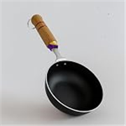 Add2Cart Pre-Seasoned Tadka Pan, Compatible with Gas | Toxin-Free, Chemical Coating-Free, 100% Pure (Wooden, 500ML)