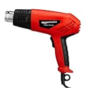 Amazon Basics 2000W Heat Gun | Dual Temperature & Airflow Control | ABS Body | Heavy-Duty Hot Air Gun for Paint Removal, Plastic Welding & Shrinking | Red