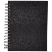 amazon basics A5 Artists Wiro Bound Sketch Book | 120 Perforated Pages | Black Hardcover for Pencil, Chalk, Graphite, Crayon & Ink | Ideal for Drawing, Sketching, Design & Architecture (Pack of 1)