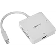 Amazon Basics AmazonBasics Mini DisplayPort to HDMI/DVI/VGA Adapter – White, 5-Pack