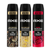 AXE Gold Temptation, Dark Temptation and Intense Deodorant Spray – For Men (645 ml, Pack of 3)