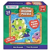 Bloomingo Puzzle Kit – My First Jigsaw Puzzle – Unicorn & The Friendly Fairy – Jigsaw Puzzle for Kids (2-4 Years) 20+ Jigsaw Pieces (Dino)